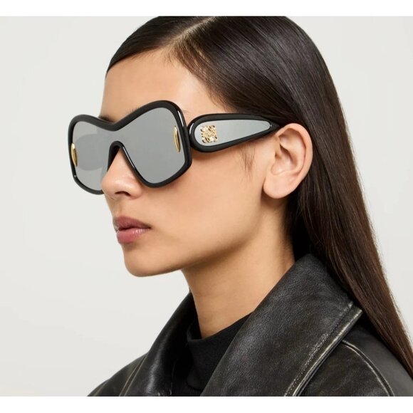 NEW LOEWE LW40131I 01C, SILVER BLACK UNISEX SUNGLASSES LOEWE - Picture 1 of 13